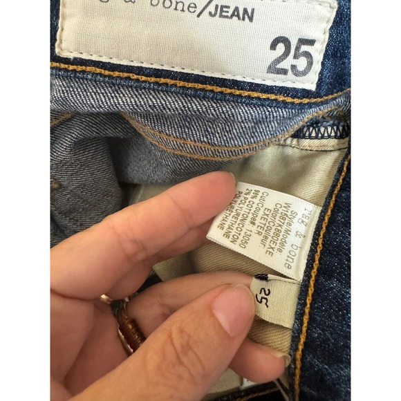 Rag & Bone Jeans 10 Inch Dre Slim Ankle size 25 Exeter Wash Denim - Picture 6 of 10